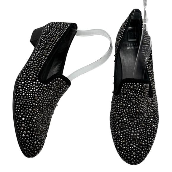 Stuart Weitzman Slipbead Studded Loafer size 8 - Picture 1 of 9